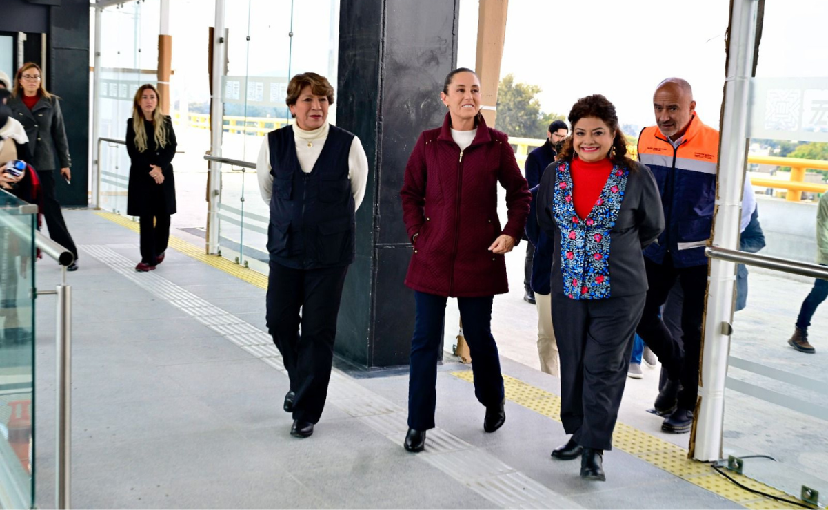 Claudia Sheinbaum Pardo y Delfina Gómez Álvarez trabajan juntas para mejorar el transporte público en la región / Foto: Especial