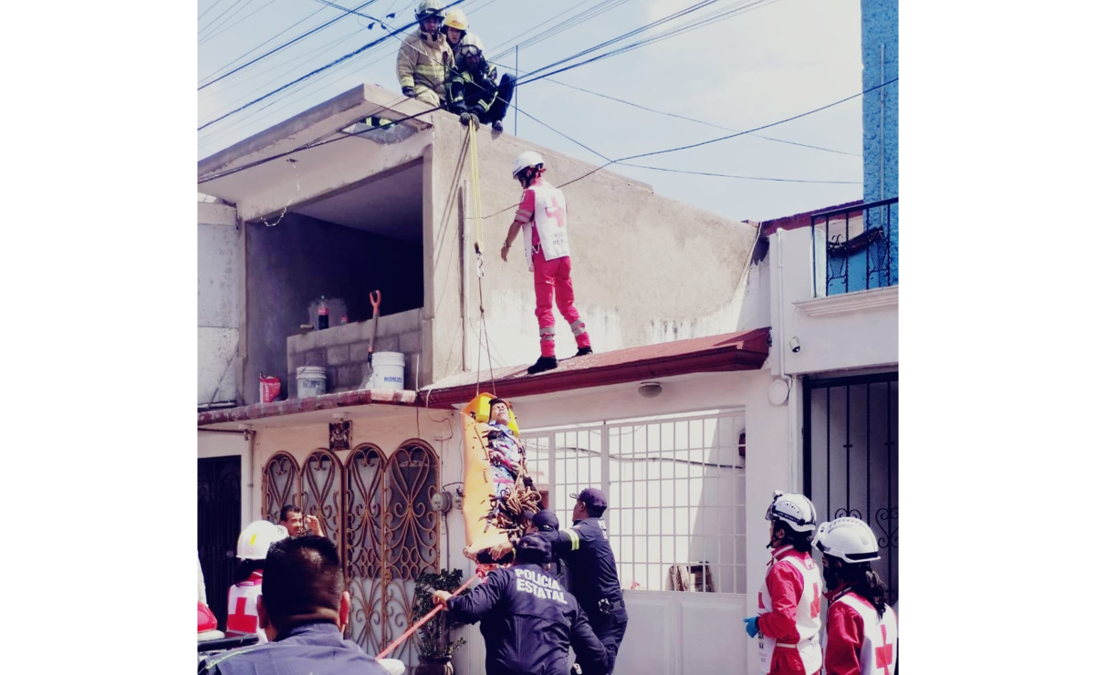 Joven resulta lesionado por una descarga eléctrica en Metepec
