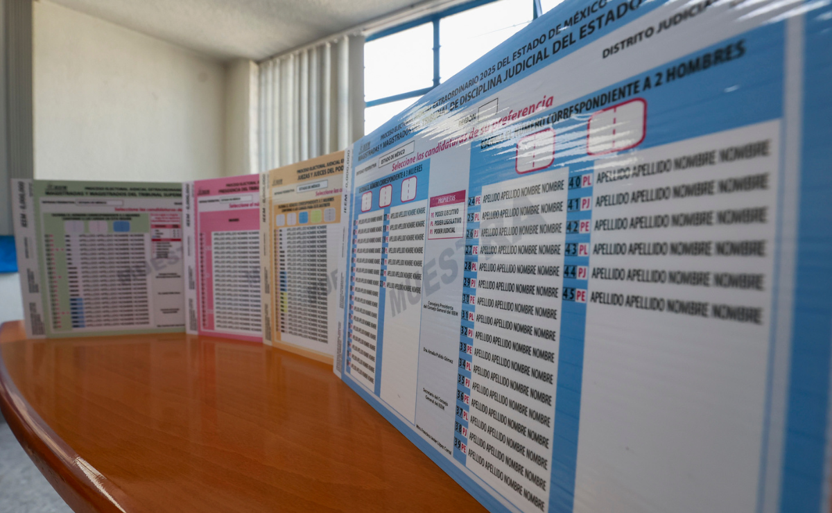 Ciudadanos del Edomex recibirán 10 boletas diferenciadas por color y sexo para las elecciones judiciales. Foto: Alejandro Vargas