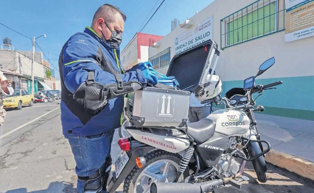 Con “La Muestra Viaja” los pacientes pueden realizarse hasta 29 análisis clínicos, cuyas muestras son transportadas por Correos de México Foto: Especial