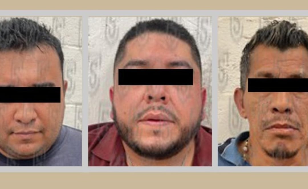 Tres hombres fueron detenidos durante un operativo por robo con violencia a transportista en Cuautitlán. Foto especial
