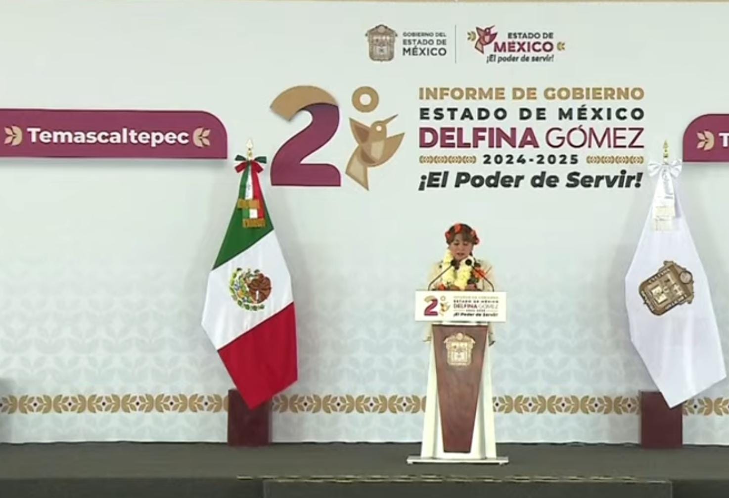 La gobernadora junto a su Gabinete acudió al municipio de Temascaltepec / Foto Especial