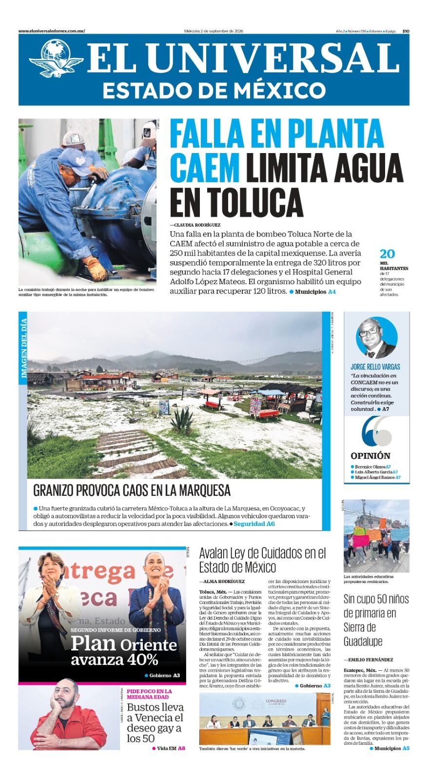 Portada 02 de septiembre de 2026
