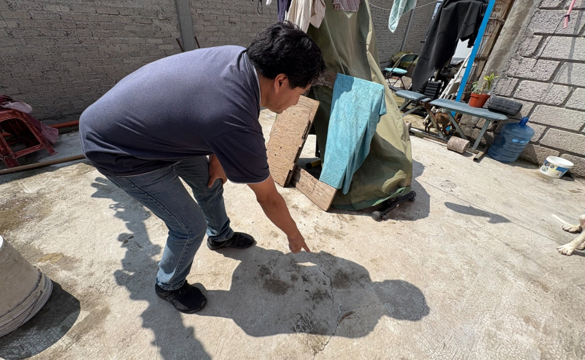 Las obras del Suburbano al AIFA avanzan, pero dejan a su paso casas agrietadas y promesas incumplidas para los vecinos de Tultepec. Foto: Arturo Contreras