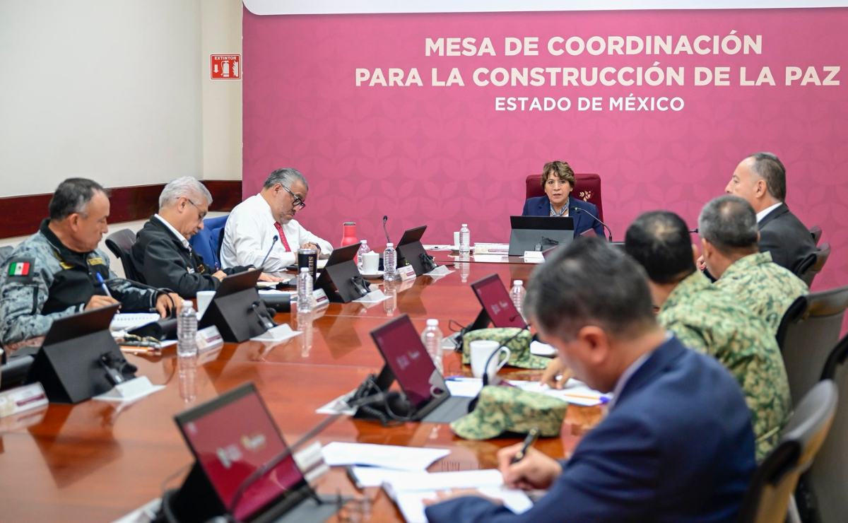 Delfina Gómez celebra el descenso en el delito de extorsión, un logro en la seguridad del Estado de México. Foto: Especial