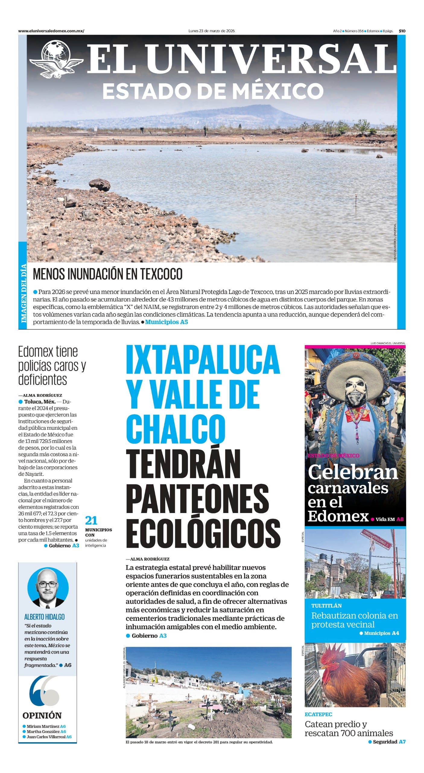 Portada del 23 de marzo