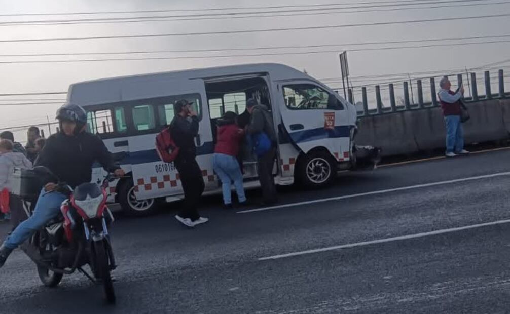El choque múltiple ocurrió en la autopista México-Pachuca, a la altura del kilómetro 14. Foto especial