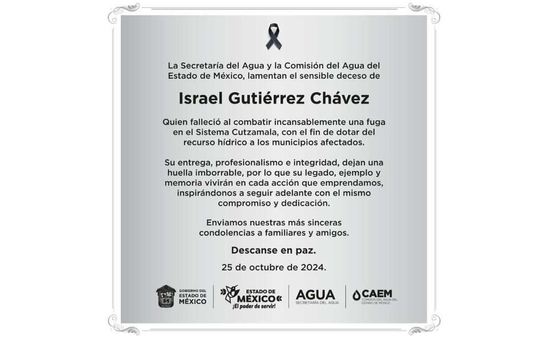 CAEM lamenta el fallecimiento de Israel Gutiérrez Foto: Especial