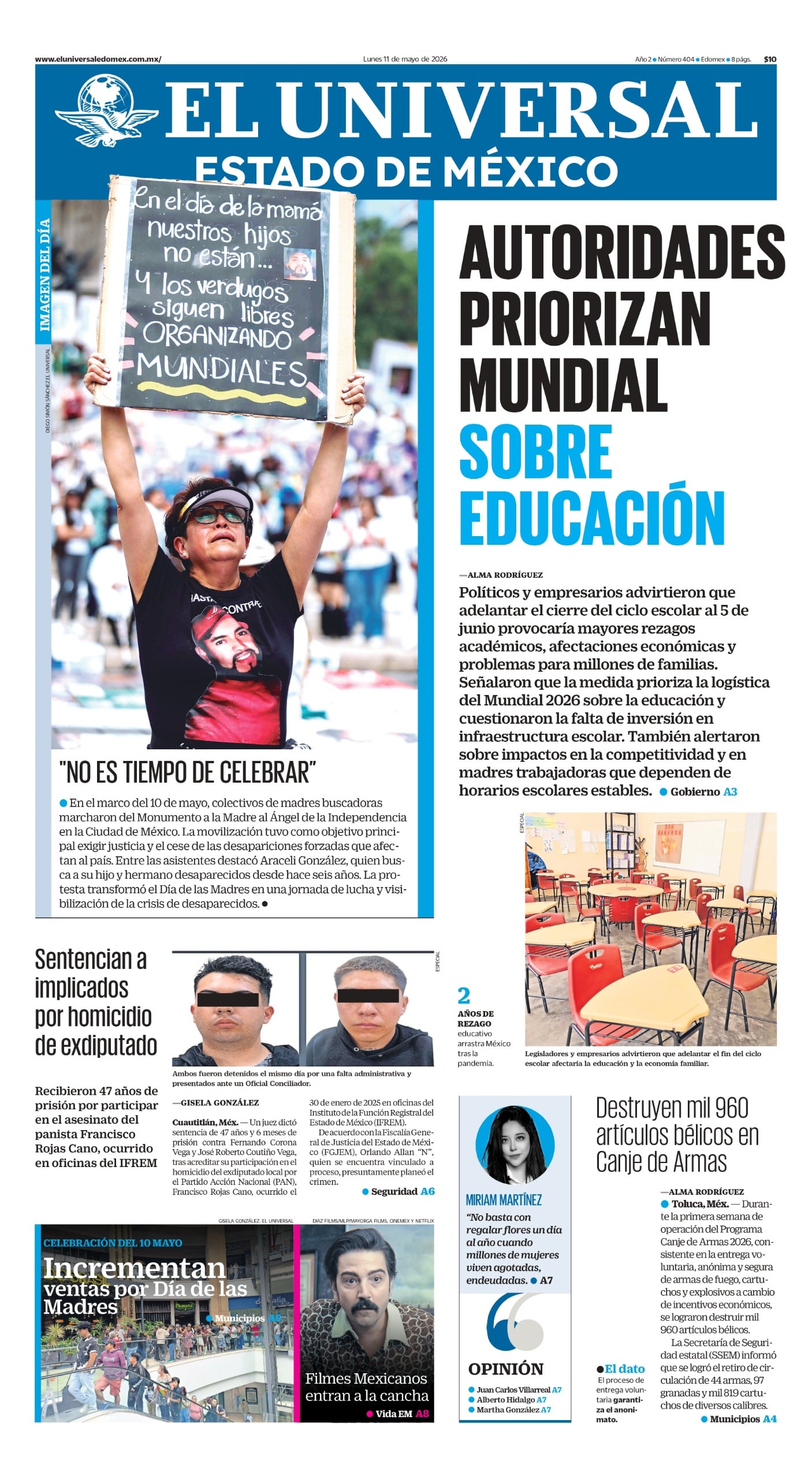 Portada 11 de mayo de 2026