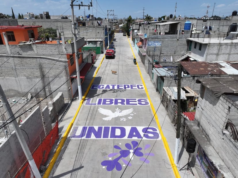 Cinco calles de la colonia San Francisco de Asís, tres de Ejidos de San Andrés y una en Potrero del Rey tienen plasmadas frases alusivas a la igualdad de género. Foto. Especial