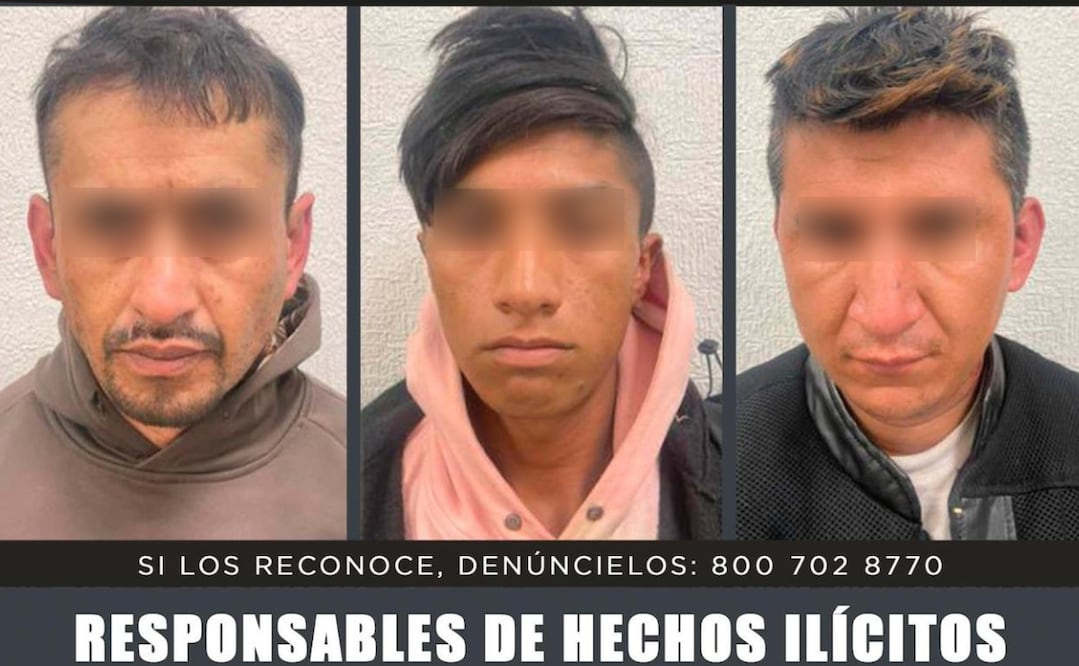 Presuntos culpables de secuestro exprés, miembros de una banda delictiva denominada como. “Los Picazos” / Foto: Especial