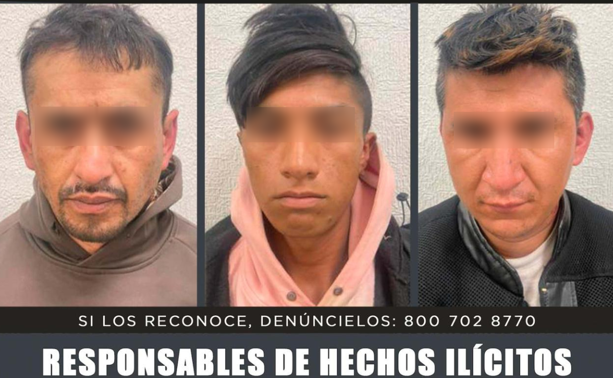 Presuntos culpables de secuestro exprés, miembros de una banda delictiva denominada como. “Los Picazos” / Foto: Especial
