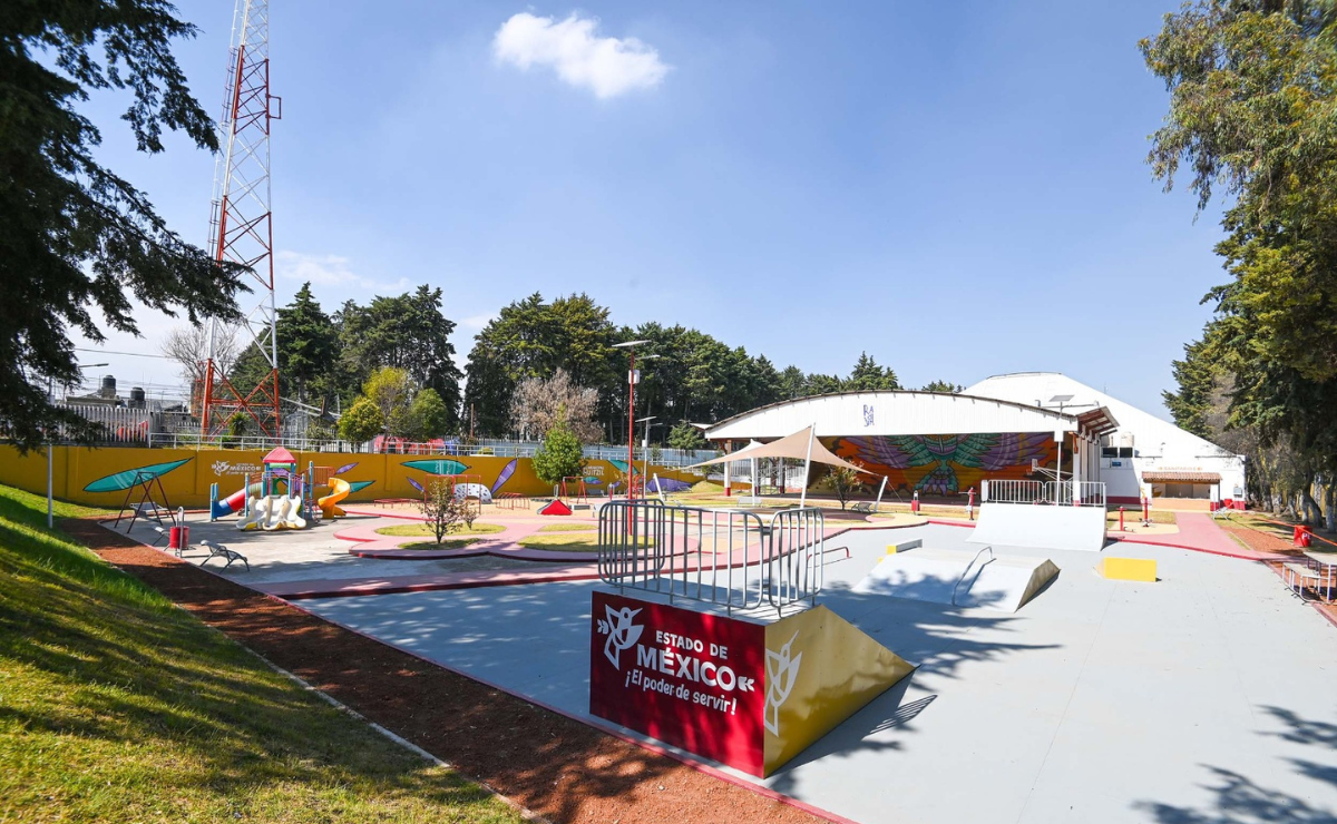 Los nuevos espacios públicos de Metepec ofrecen entornos seguros y divertidos para el juego y la convivencia infantil. Foto: Especial