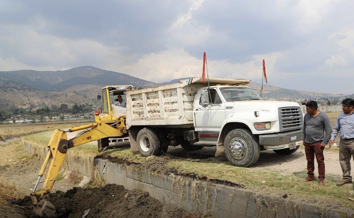 Estas acciones buscan reducir el riesgo de desbordamientos y acumulaciones de agua que puedan afectar las tierras de cultivo y las viviendas cercanas. Foto: Michelle Sánchez / El Universal Estado de México