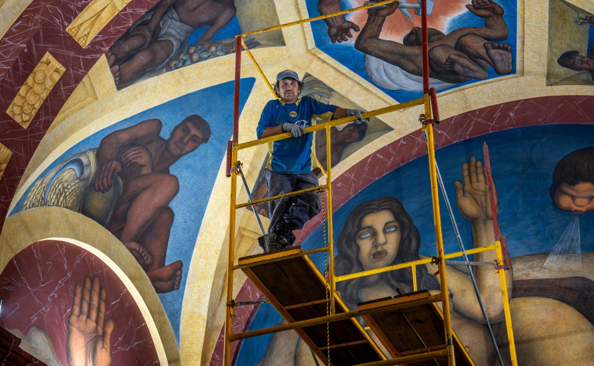 Los murales de Rivera florecen nuevamente en Texcoco Foto: Especial