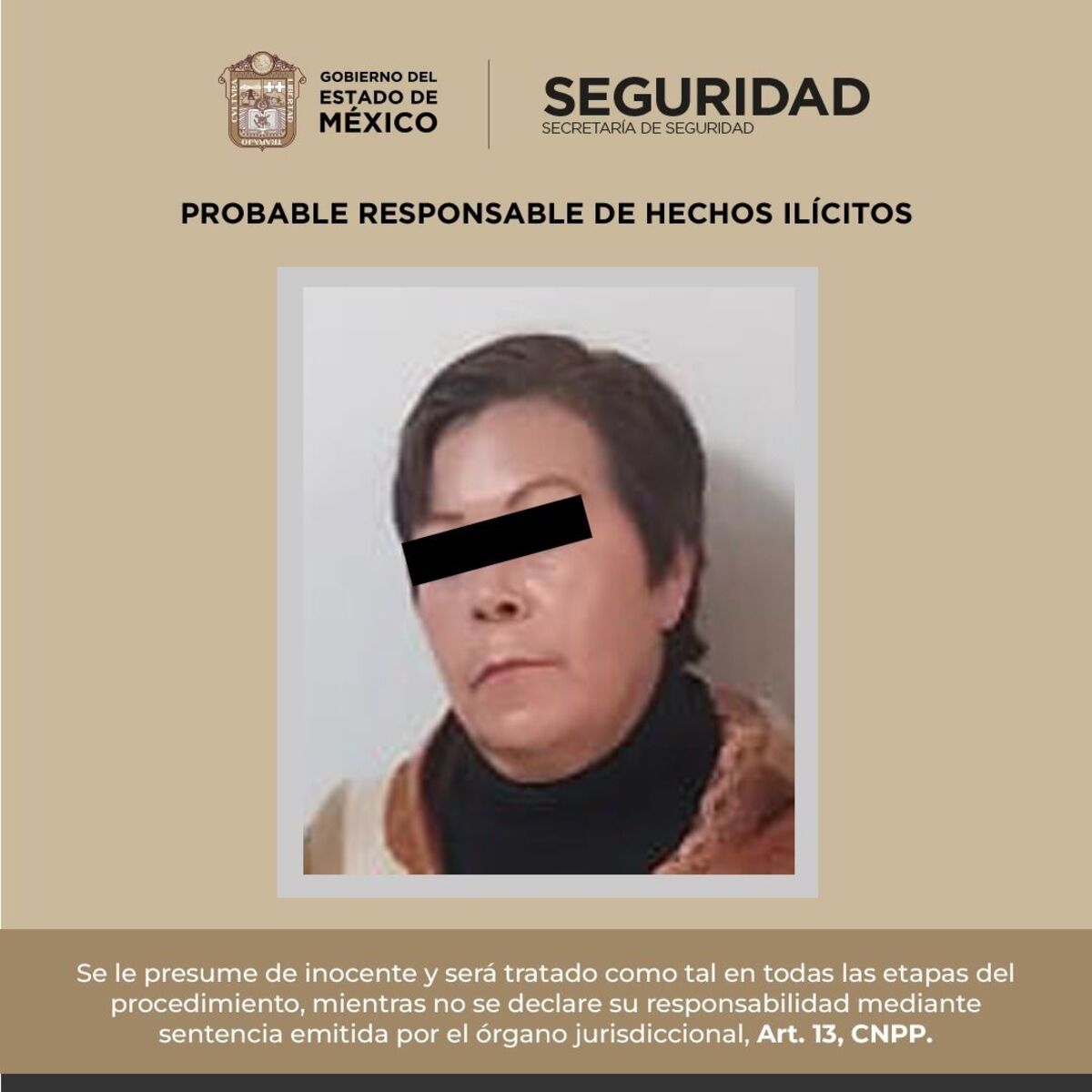 Secretaría de Seguridad del Estado de México, María “N”