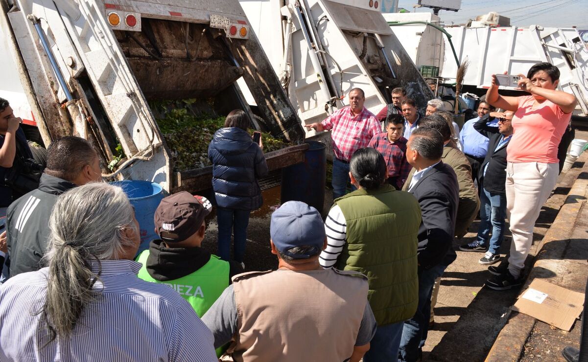 Supervisan manejo de residuos en la Central de Abasto de Ecatepec