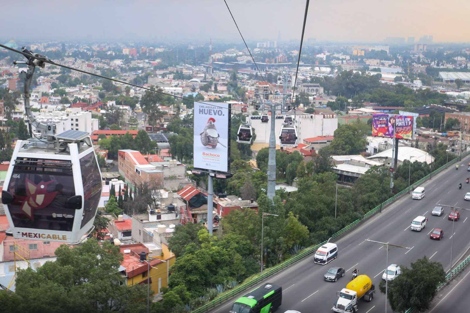 La ruta del Mexicable en Naucalpan facilitará el traslado de 700 mil personas de zonas altas hasta el Mexipuerto de Cuatro Caminos. Foto Luis Camacho
