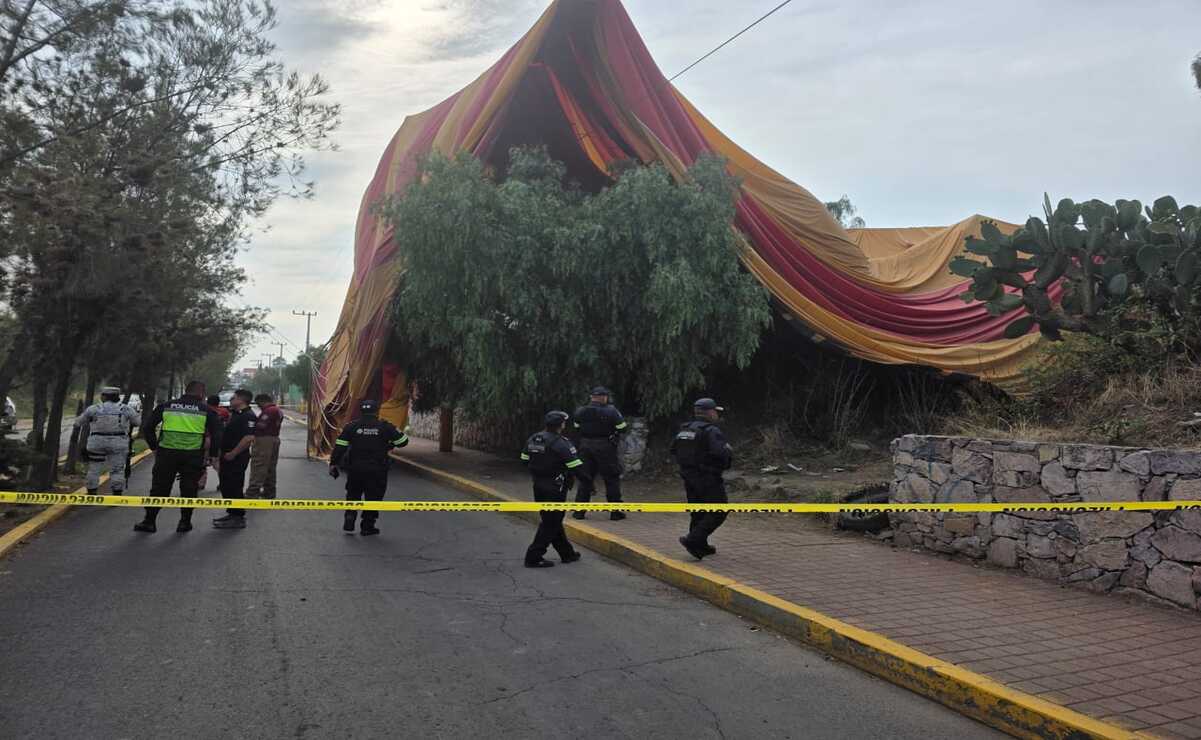 El globo se desplomó en la colonia Centro del municipio de San Martín de las Pirámides / Foto Especial