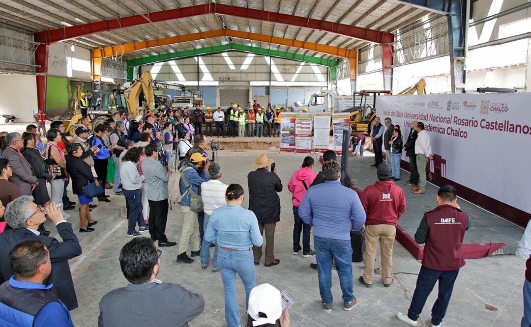 Se inician las obras para las nuevas sedes de la Universidad Rosario Castellanos en Naucalpan y Chalco, abriendo puertas a miles de estudiantes. Foto: Especial