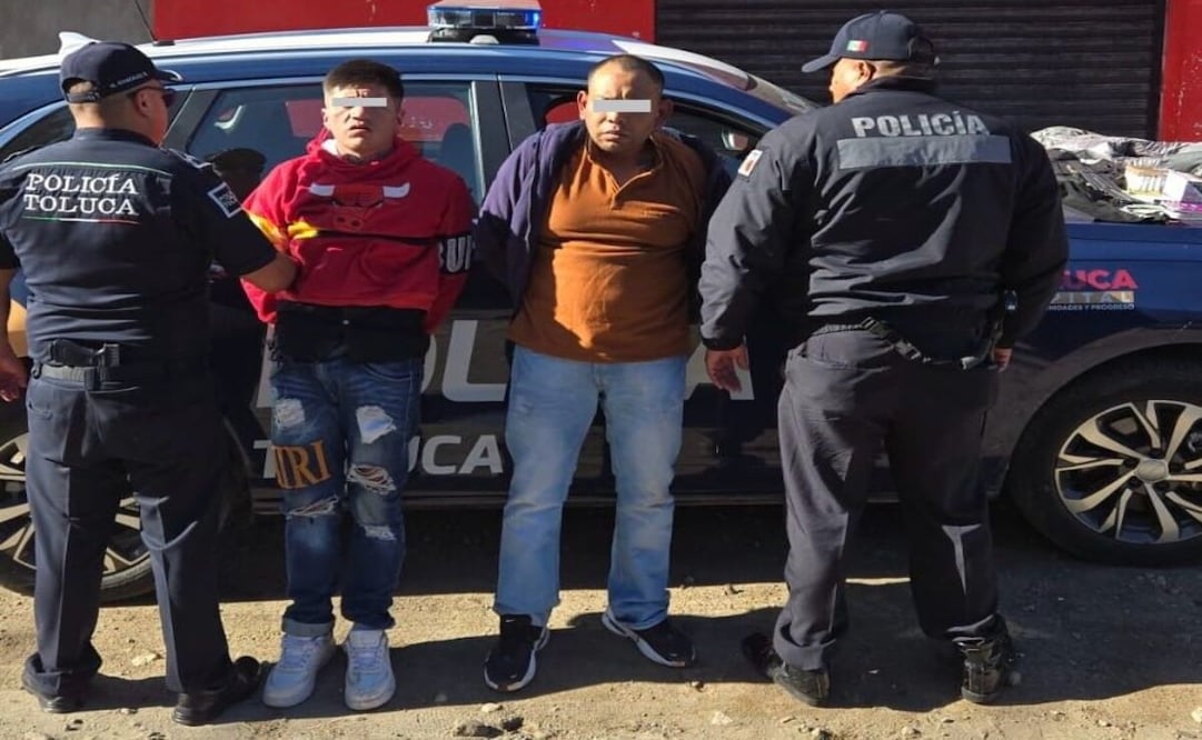 Los detenidos fueron identificados como Jovani "N," de 38 años y Carlos "N", de 27 años. Foto: Especial