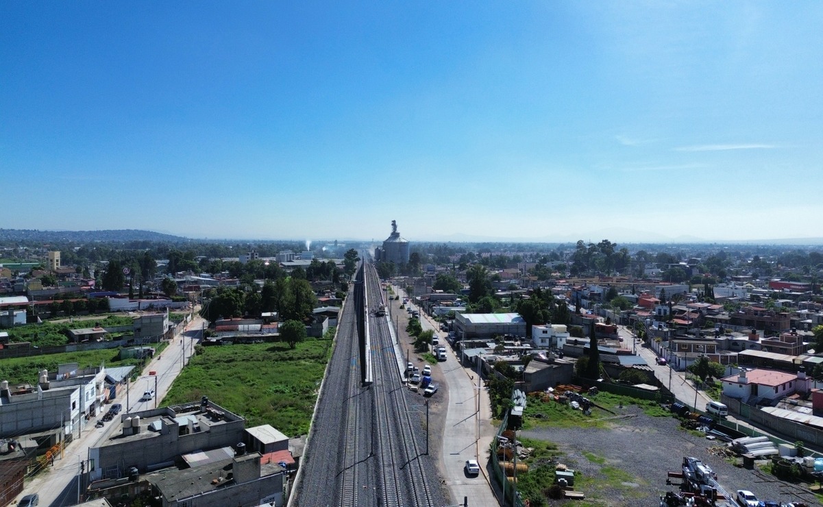 Por el municipio de Tultepec cruzan alrededor de 8 kilómetros del nuevo Tren Suburbano / Foto: Arturo Contreras