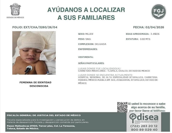 "Quiero darles sepultura":Pide el tío de la niña sobreviviente al choque en Chalco