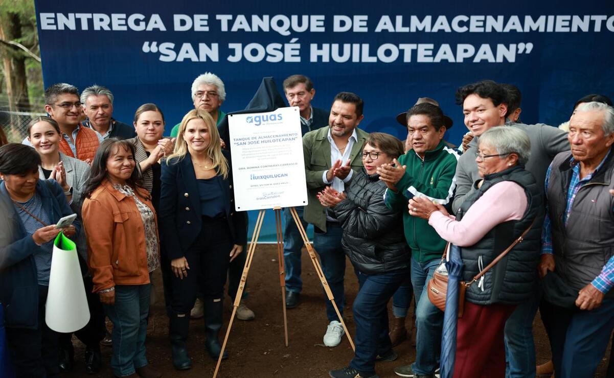 La alcaldesa señaló que, a diferencia del año pasado, San José Huiloteapan no sufrirá los estragos de la sequía y la reducción del Sistema Cutzamala gracias a esta obra / Foto: Especial