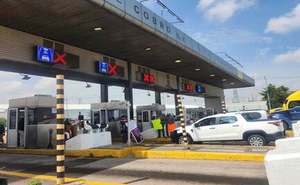 Mototaxistas de Tepotzotlán toman caseta de la México-Querétaro