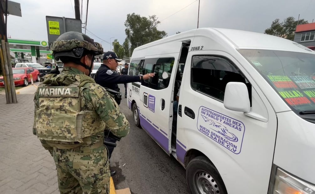 El Grupo de Operaciones Especiales refuerza la seguridad en los puntos con mayor índice de reportes ciudadanos en Ecatepec. Foto Especial