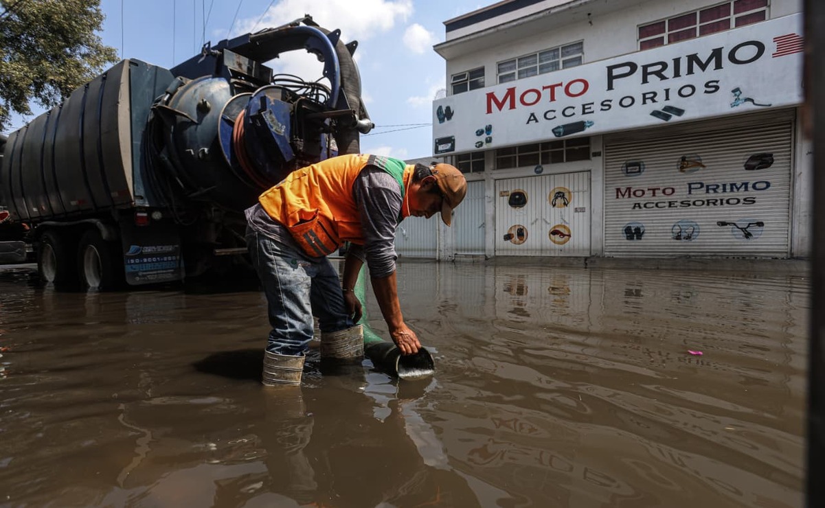 En algunos puntos el desalojo del agua no es tan rápido / Foto Gabriel Pano