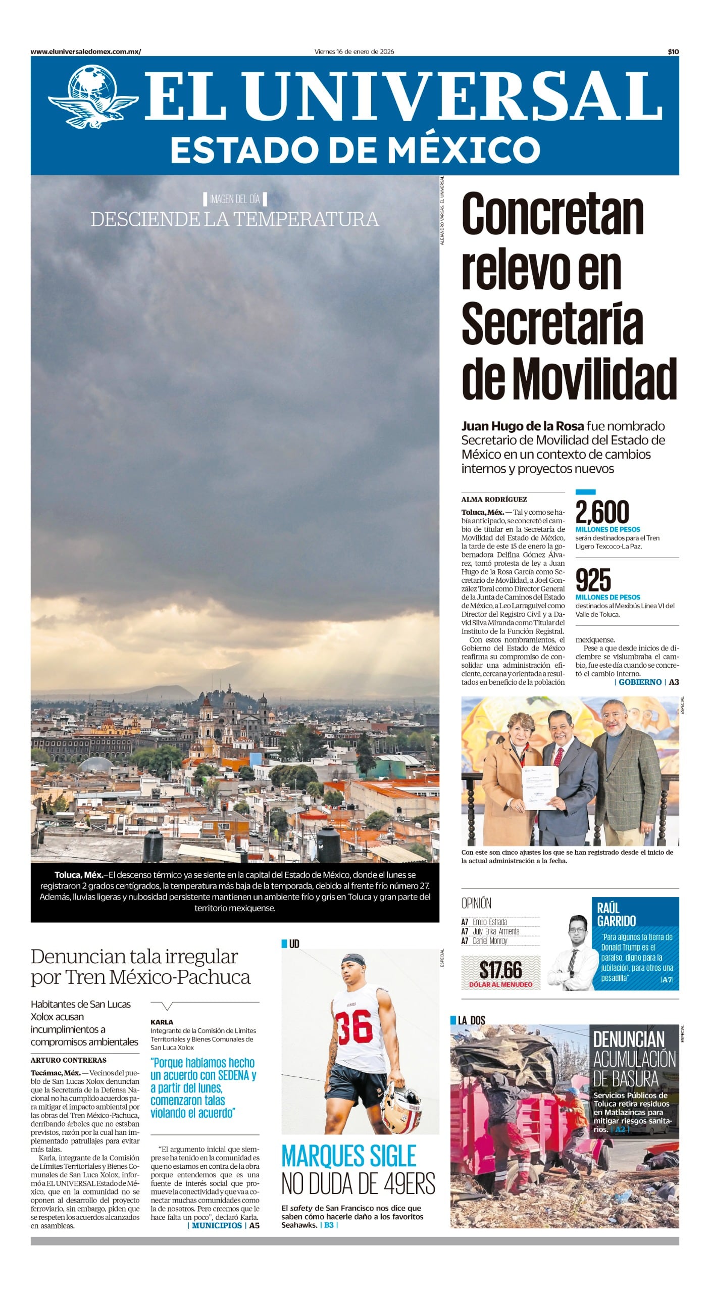 Portada 16 de enero de 2026