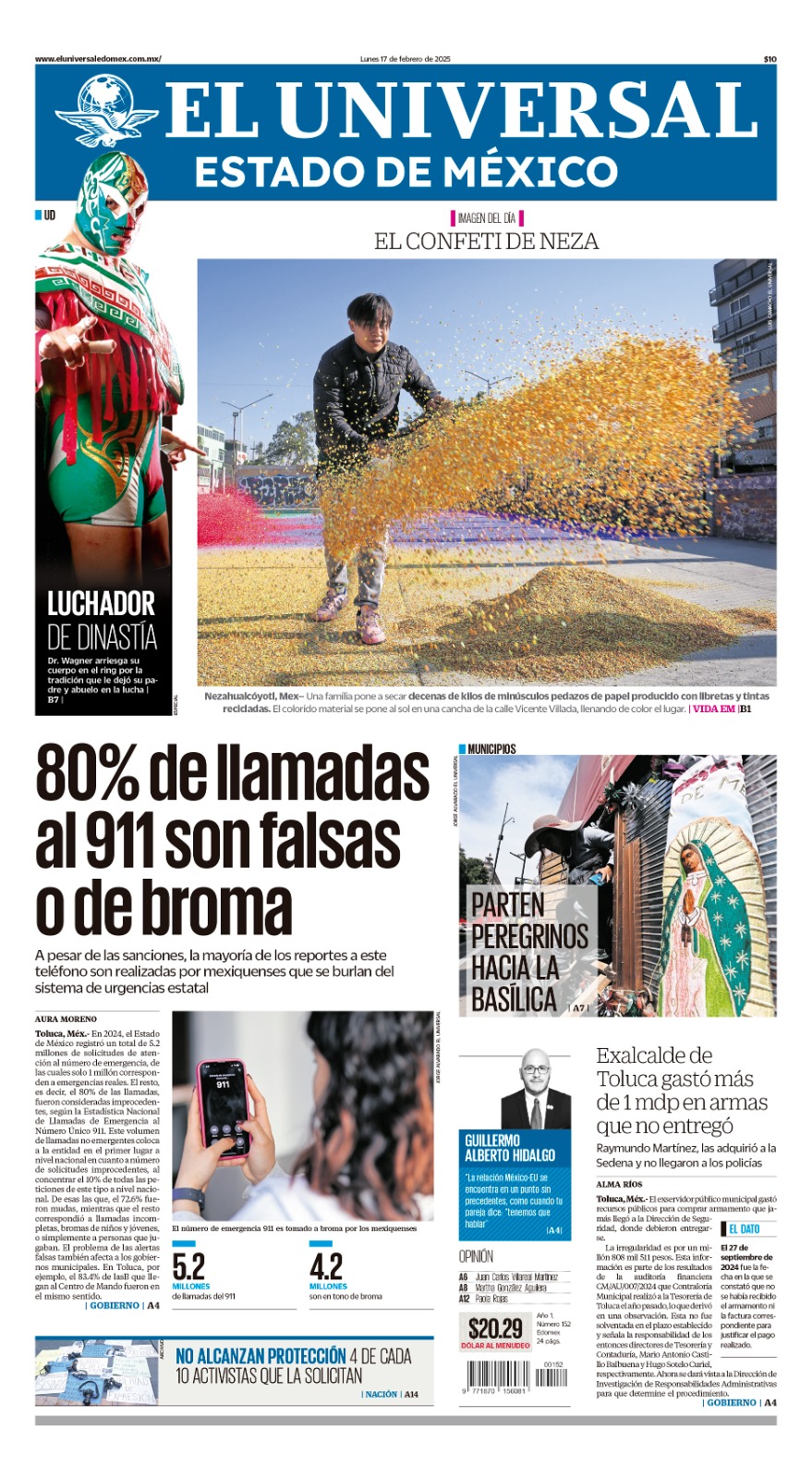 Portada 17 de febrero 2025