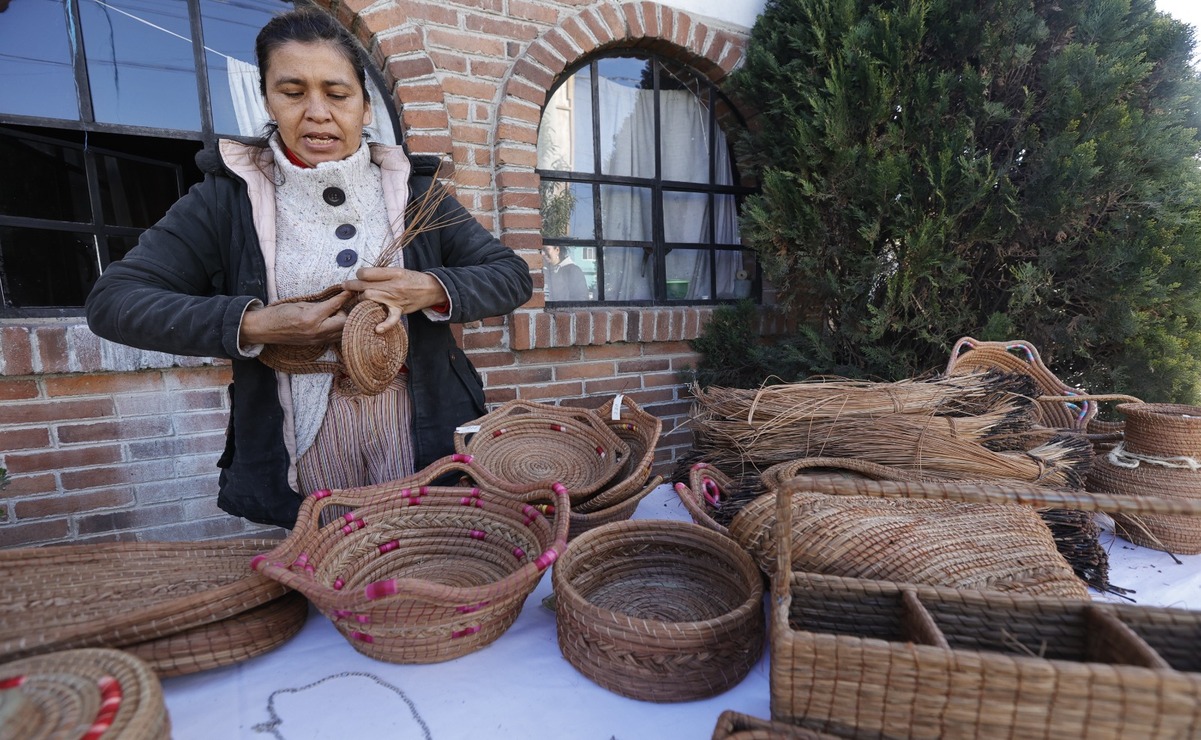 Mujer convierte residuos forestales en artesanías