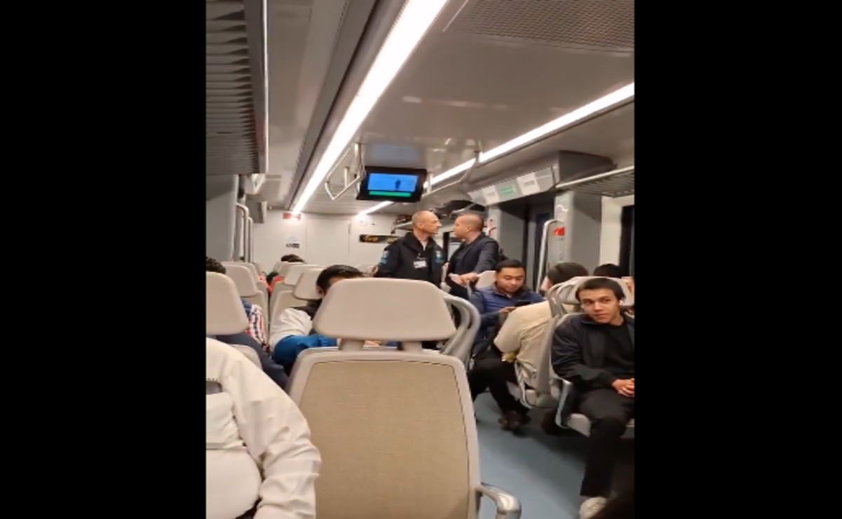 VIDEO: Guardia del tren El Insurgente pide desocupar asiento reservado y se desata altercado con usuario