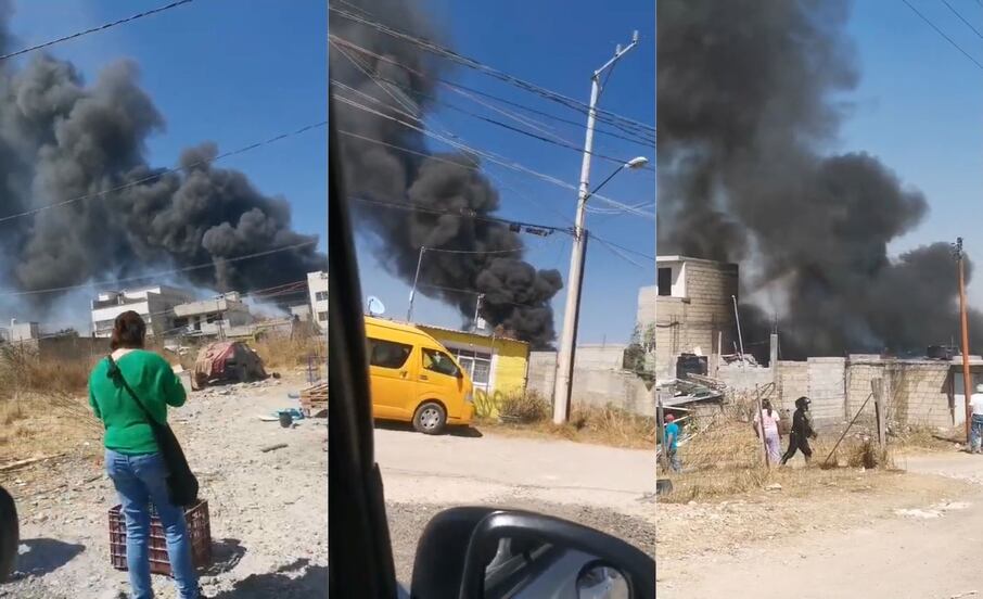 Humo negro alerta a vecinos por incendio de casa habitación en Cuautitlán Izcalli