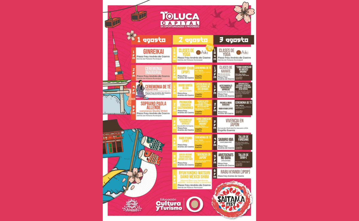 El grupo Ginreikai se presenta en el Saitama Fest, uno de los muchos eventos gratuitos que el Gobierno de Toluca ha preparado para celebrar la cultura japonesa. Foto: Especial