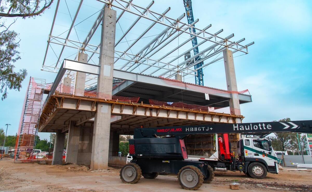 La construcción de la Línea 3 del Mexicable registra un avance del 50 por ciento / Foto Especial