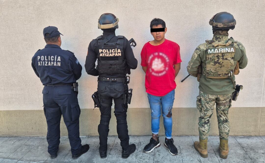 Elementos de seguridad detuvieron a Francisco, presunto responsable del feminicidio ocurrido en Atizapán de Zaragoza Foto: Especial