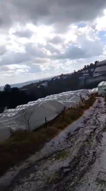 El escenario invernal sorprendió a los habitantes de dicha comunidad quienes señalaron que no se había registrado desde hace meses una lluvia así. Foto: especial