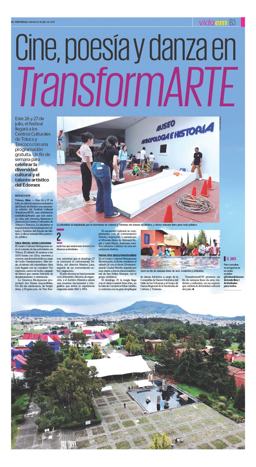 Portada sábado 26 de julio 2025