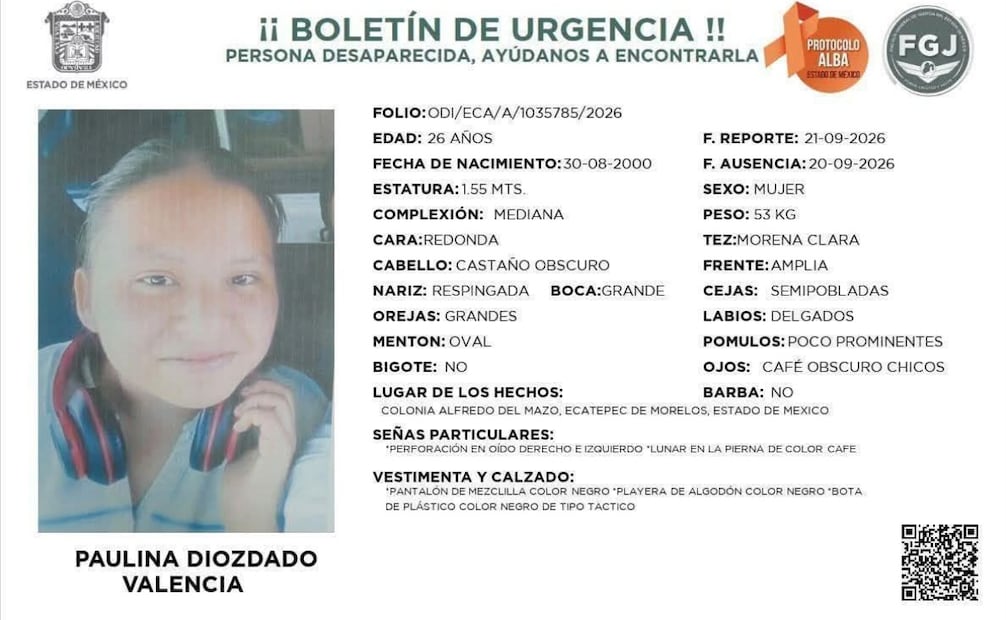 La Fiscalía Especializada en Desaparición de Personas mantiene abierta una carpeta de investigación para dar con su paradero. Foto Especial