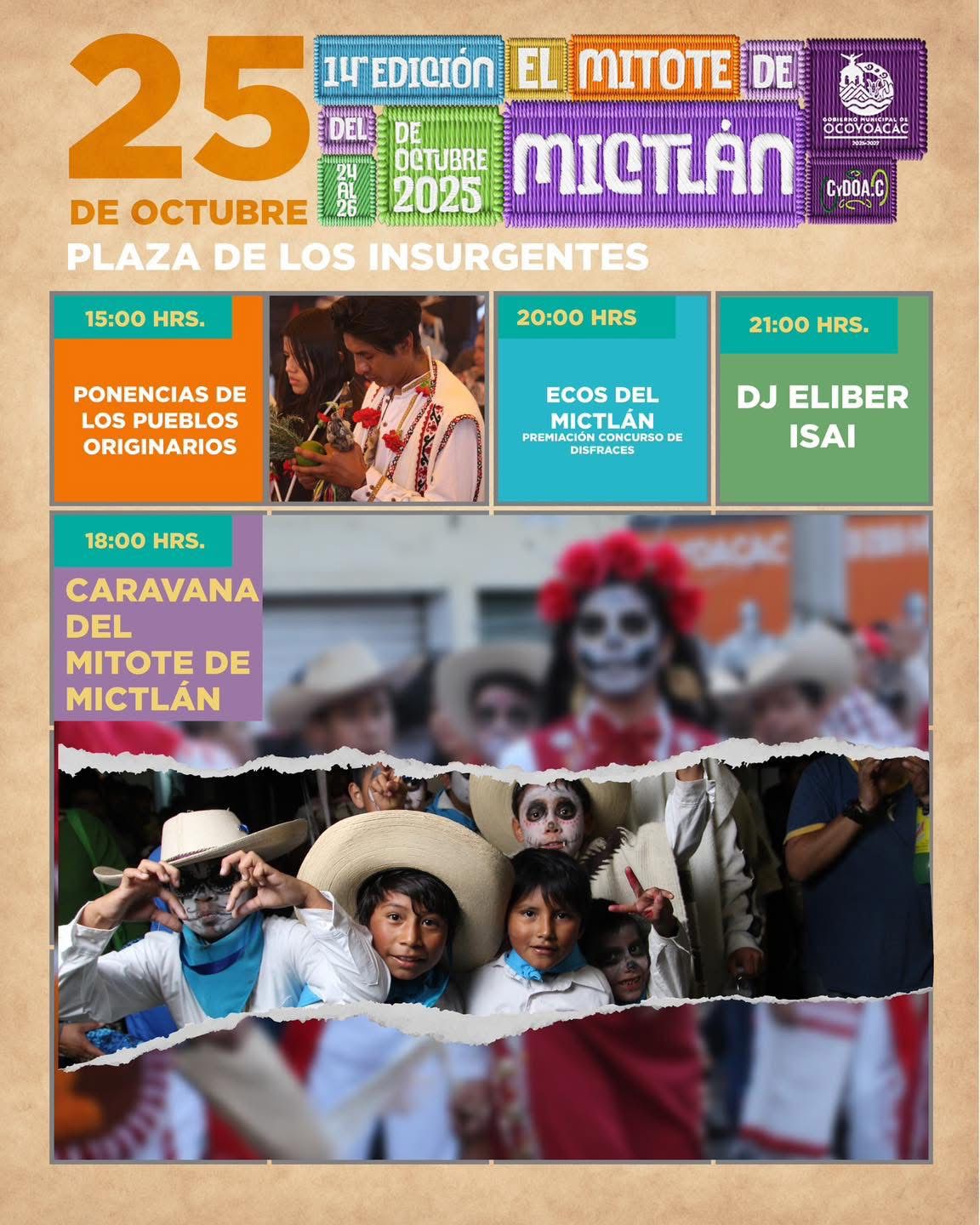 Programa de El Mitote de Mictlán / Foto Especial