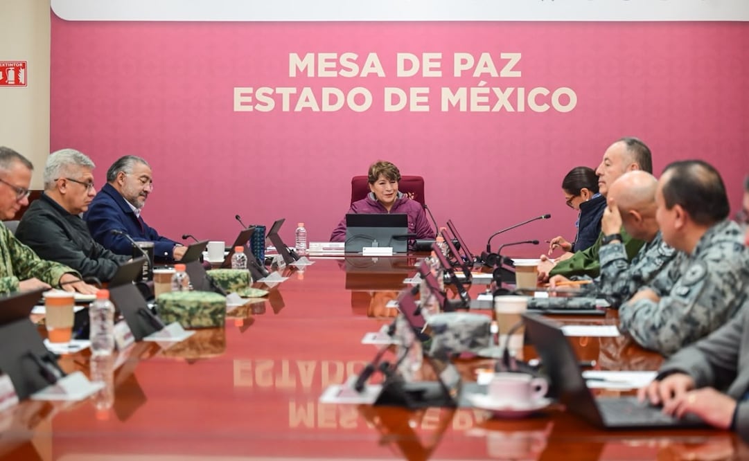 La gobernadora Delfina Gómez encabeza las Mesas de Paz diarias para garantizar la seguridad de los mexiquenses. Foto Especial