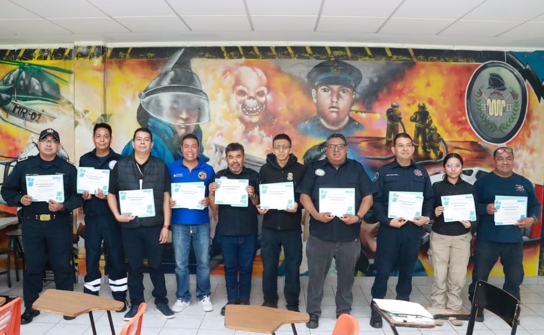 Personal de Protección Civil, Bomberos y Bienestar Animal de Atizapán se preparó a fondo con el Estándar de Competencia EC1095. Foto Especial