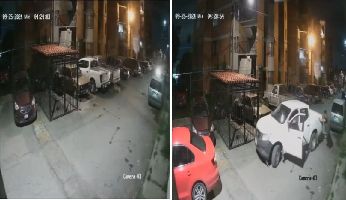 El robo de la unidad quedo grabado en una cámara de vigilancia.