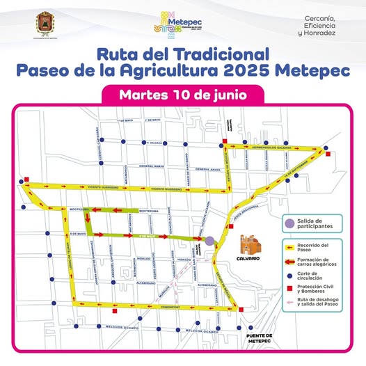 Mapa de los cierres viales / Foto Especial