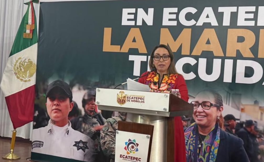Ecatepec anunció el despliegue de más de mil 800 policías municipales y 113 elementos de la Marina para el Operativo Fiestas Patrias en Paz 2026. Foto Emilio Fernández/ El Universal