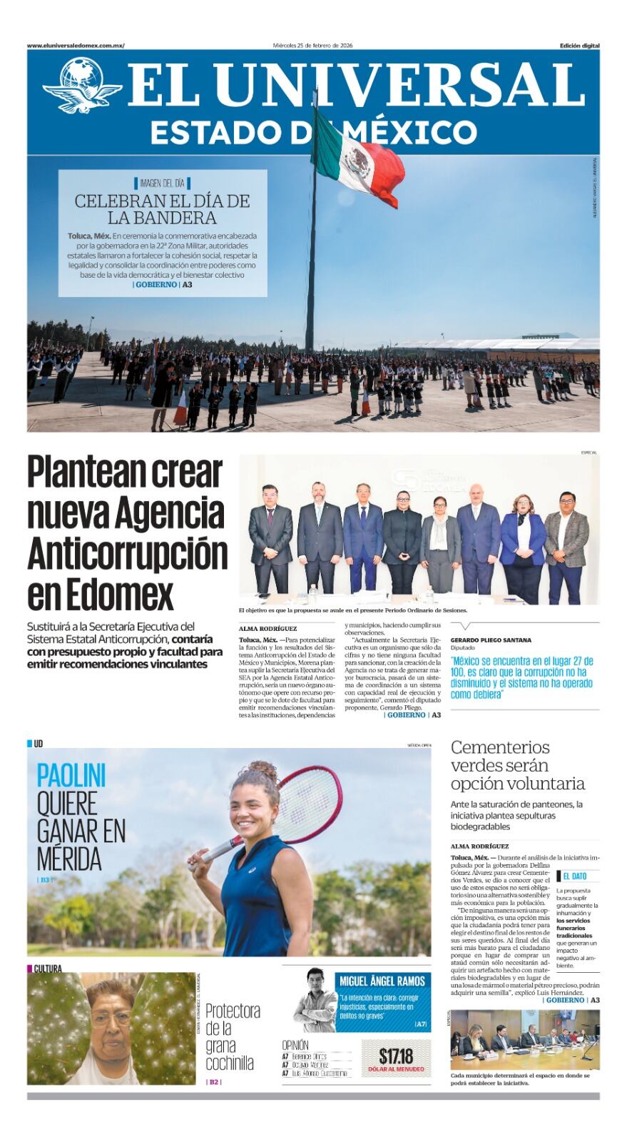 Portada 25 de febrero de 2026