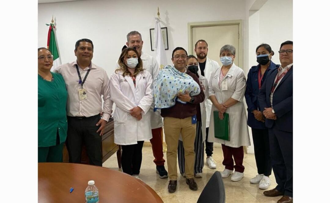 Bebé abandonado en Tultitlán recibe alta médica y queda bajo resguardo del DIFEM. Foto: Especial